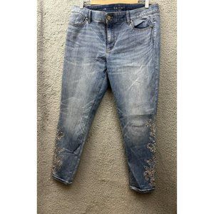 White House Black Market Blue Cropped Jeans